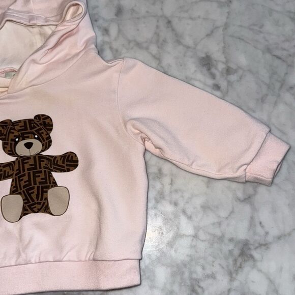Fendi Baby Pink Bear Hoodie and Pants Set 6M - Picture 9 of 11